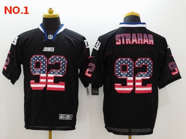  Men's New York Giants #92 Michael Strahan Jersey NO.1;